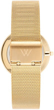 Load image into Gallery viewer, WRISTOLOGY Stella Womens Watch Roman Numerals Gold Boyfriend Ladies Metal Mesh Strap Band
