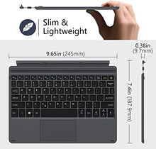 Load image into Gallery viewer, MoKo Type Cover Fit Microsoft Surface Go 3 (2021)/ Surface Go 2 2020 / Surface Go 2018, Ultra-Slim Wireless Bluetooth Keyboard with Micro-USB Charging Cable and Built-in Rechargeable Battery, Black