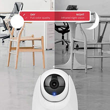 Load image into Gallery viewer, Konnek Stein Wireless Security Camera, WiFi Home Security Systems 360 Degree Monitoring, HD 1080P Motion Detection, Night Vision, Remote Control, Two-Way Audio, with TF Card Slot and Cloud (White)