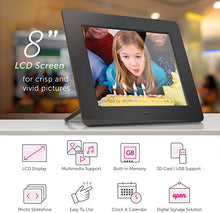 Load image into Gallery viewer, Aluratek 8" LCD Digital Photo Frame w/4GB Built-In Mem & USB SD/SDHC Support (ADMPF108F) , Black