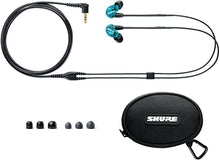 Load image into Gallery viewer, Shure SE215 PRO Wired Earbuds - Professional Sound Isolating Earphones, Clear Sound & Deep Bass, Single Dynamic MicroDriver, Secure Fit in Ear Monitor, Plus Carrying Case & Fit Kit - Blue (SE215SPE)