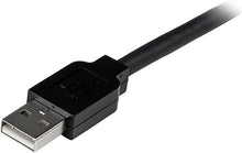 Load image into Gallery viewer, StarTech.com 15m USB 2.0 Active Extension Cable - M/F - 15 meter USB 2.0 Repeater Cable Cord - USB A Male to USB A Female - 15 m, Black (USB2AAEXT15M)