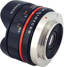 Load image into Gallery viewer, Rokinon FE75MFT-B 7.5mm F3.5 UMC Fisheye Lens for Micro Four Thirds (Olympus PEN and Panasonic), Black