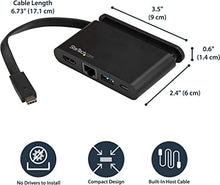 Load image into Gallery viewer, StarTech.com USB C Multiport Adapter - Portable USB-C Dock with 4K HDMI - 100W PD 3.0 Pass-Through, 1x USB-A, 1x USB-C, GbE - Thunderbolt 3 & USB Type-C Laptop Travel Dock - Mac & Windows (DKT30CHCPD)