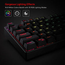 Load image into Gallery viewer, Redragon K582 SURARA RGB LED Backlit Mechanical Gaming Keyboard with 104 Keys-Linear and Quiet-Red Switches