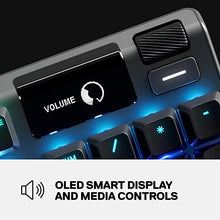 Load image into Gallery viewer, SteelSeries Apex Pro Mechanical Gaming Keyboard – Adjustable Actuation Switches – World’s Fastest Mechanical Keyboard – OLED Smart Display – RGB Backlit