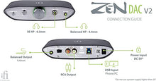 Load image into Gallery viewer, iFi Zen DAC V2 | Desktop Digital Analog Converter with USB 3.0 B Input only / Outputs: 6.3mm Unbalanced / 4.4mm Balanced / RCA - MQA DECODER - Audio System Upgrade (Unit only)