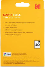 Load image into Gallery viewer, Kodak 3.5x4.25 inch Premium Zink Print Photo Paper (40 Sheets) Compatible with Kodak Smile Classic Instant Camera