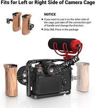 Load image into Gallery viewer, SMALLRIG Side Wooden Handle Grip for DSLR Camera Cage w/ Cold Shoe Mount, Threaded Holes, Direction Changeable - 2093
