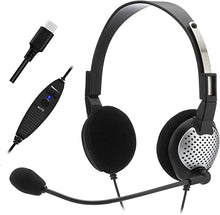 Load image into Gallery viewer, Andrea Electronics C1-1022600-1 model NC-185 VM USB High Fidelity Stereo USB Computer Headset with Noise Canceling Microphone and Volume/Mute Controls