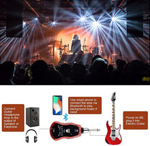 Load image into Gallery viewer, KITHOUSE B6 Guitar Headphone Amp Mini Plug Guitar Amplifier Bluetooth Receiver Rechargeable for Electric Travel Pocket Guitar With CLEAN/CHORUS/FLANGER/METAL/WAH 5 Effects(Mahogany Color)