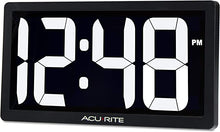 Load image into Gallery viewer, AcuRite 75114M 10-inch LED Digital Clock with Auto Dimming Brightness White