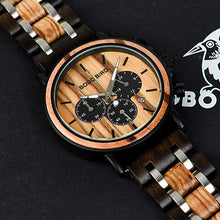 Load image into Gallery viewer, BOBO BIRD Mens Wooden Watches Luxury Lightweight Wood Watch Multi-Functional Display Men's Timepieces