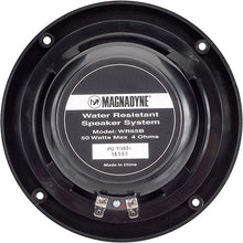 Load image into Gallery viewer, Magnadyne WR65B Waterproof 6 1/2 INCH 2-Way Speakers with Integrated Grill/Frame (Sold as a Pair in Black)