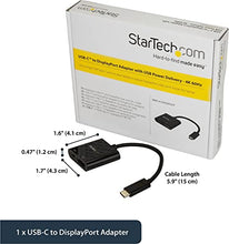 Load image into Gallery viewer, USB C to DisplayPort Adapter - with Power Delivery (USB PD) - Power Pass Through Charging - 4K 60Hz - USB-C to DisplayPort