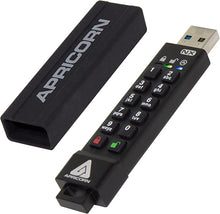 Load image into Gallery viewer, Apricorn 16GB Aegis Secure Key 3 NX 256-bit Encrypted FIPS 140-2 Level 3 Validated Secure USB 3.0 Flash Drive (ASK3-NX-16GB), Black