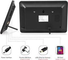 Load image into Gallery viewer, Digital Photo Frame WiFi Digital Picture Frame kimire 1920x1080 Touch Screen, Support Thumb USB Drive and SD Slot, Music Player, Alarm Clock, Share Photo and Video via APP, Cloud, Email(10inch Black)