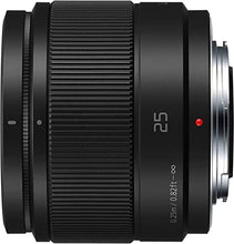 Load image into Gallery viewer, Panasonic LUMIX G Lens, 25mm, F1.7 ASPH, Mirrorless Micro Four Thirds, H-H025K (USA Black)