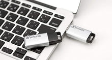 Load image into Gallery viewer, Verbatim 64GB Store'n' Go Secure Pro USB 3.0 Flash Drive with AES 256 Hardware Encryption - Silver