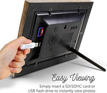 Load image into Gallery viewer, Aluratek 7" Distressed Wood Digital Photo Frame with Auto Slideshow Feature, 800 x 600 (ADPFD07F)