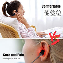 Load image into Gallery viewer, YouthWhisper Bone Conduction Headphones Bluetooth 5.0 with Mic, Titanium Lightweight, Open-Ear Wireless Sweatproof, Music Answer Phone Call for Running Hiking Driving Bicycling - Black