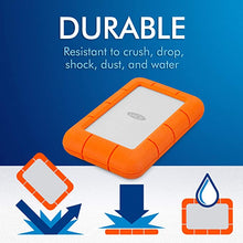 Load image into Gallery viewer, LaCie Rugged Mini 1TB External Hard Drive Portable HDD û USB 3.0 USB 2.0 compatible, Drop Shock Dust Rain Resistant Shuttle Drive, For Mac And PC Computer Desktop Workstation PC Laptop (LAC301558)