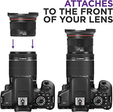 Load image into Gallery viewer, Altura Photo 58MM 0.35x Fisheye Canon Wide Angle Lens (w/Macro Portion) for DSLR Cameras EOS Rebel 70D 77D 80D 90D T8i T7 T7i T6i T6s T6 T5i T5 T4i T3i T100 SL1 SL2 SL3 - Wide Angle Lens Canon Mount