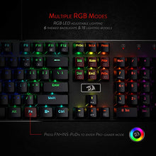 Load image into Gallery viewer, Redragon K556 RGB LED Backlit Wired Mechanical Gaming Keyboard, Aluminum Base, 104 Standard Keys