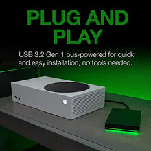 Load image into Gallery viewer, Seagate Game Drive for Xbox 2TB External Hard Drive Portable HDD - USB 3.2 Gen 1, Black with Built-in Green LED bar, Xbox Certified, 3 Year Rescue Services (STKX2000400)