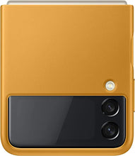 Load image into Gallery viewer, Samsung Electronics Galaxy Z Flip 3 Phone Case, Leather Protective Cover, Heavy Duty, Shockproof Smartphone Protector, US Version, Mustard (EF-VF711LYEGUS)