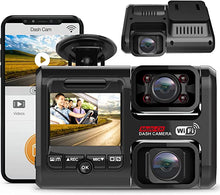 Load image into Gallery viewer, 2021 Upgrade 4K 2160P Front and Cabin 1080P+1080P Dual FHD Dash Cam Built in WiFi for Cars Taxi, 24H Parking Monitor, Infrared Night Vision, G-Sensor, 2.0" LCD Loop Recording Car Camera, D30H