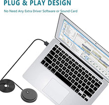 Load image into Gallery viewer, Upgraded USB Conference Microphone for Computer, 360° Omnidirectional Condenser Mic with Mute Key, Great for Video Conference, Gaming, Chatting, Skype, Plug & Play, Windows macOS, Ideal for Gift