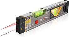 Load image into Gallery viewer, PREXISO 2-in-1 Laser Level Spirit Level with LED Lights, 32ft Line & 98ft Point Laser Leveler Tool Shock Resistant & Magnetic for Leveling and Alignment, Ideal for Ceiling, Wall Application