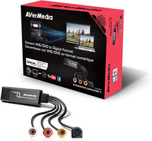Load image into Gallery viewer, AVerMedia EZMaker 7, USB Video Capture Card , Analog to Digital Recorder, RCA Composite, VHS to DVD, S-Video, Cyberlink Media Suite software, Support Windows 10, not Mac OS 10.13 (C039), Black