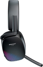 Load image into Gallery viewer, ROCCAT Syn Pro Air Wireless PC Gaming Headset, Lightweight, 3D Audio Surround Sound, Noise Cancelling Microphone, RGB AIMO Lighting, All-Day Battery Life, Computer Gamer Headphones, Black