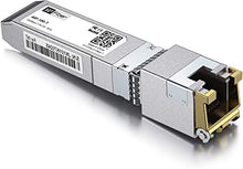 Load image into Gallery viewer, 10Gb SFP+ to RJ45 Module, 10Gbase-T Ethernet SFP+ Copper Transceiver for Dell GP-10GSFP-T, MikroTik, Ubiquiti, Unifi, Netgear, QNAP, D-Link and More, Cat6a/Cat7,30m (98ft)