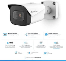 Load image into Gallery viewer, Amcrest UltraHD 4K (8MP) Outdoor Bullet POE IP Camera, 3840x2160, 98ft NightVision, 2.8mm Lens, IP67 Weatherproof, MicroSD Recording, White (IP8M-2496EW-V2)
