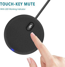 Load image into Gallery viewer, Upgraded USB Conference Microphone for Computer, 360° Omnidirectional Condenser Mic with Mute Key, Great for Video Conference, Gaming, Chatting, Skype, Plug & Play, Windows macOS, Ideal for Gift