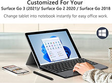 Load image into Gallery viewer, MoKo Type Cover Fit Microsoft Surface Go 3 (2021)/ Surface Go 2 2020 / Surface Go 2018, Ultra-Slim Wireless Bluetooth Keyboard with Micro-USB Charging Cable and Built-in Rechargeable Battery, Black