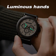 Load image into Gallery viewer, BOBO BIRD 2021 New Men's Wrist Watches Stylish Wood Watch Analog Quartz Casual Wooden Wrist Watch with Gift Box (Grey)