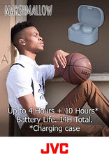 Load image into Gallery viewer, JVC Truly Wireless Earbuds Headphones, Bluetooth 5.0, Water Resistance(Ipx5), Long Battery Life (4+10 Hours), Secure and Comfort Fit with Memory Foam Earpieces - HAA10TA (Blue)