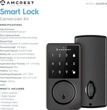 Load image into Gallery viewer, Amcrest Keyless Entry Door Lock Deadbolt, Digital Door Locks with Keypads, Smart Lock, Electronic Keypad Door Knob Cylinder Deadbolt, Automatic Locking, Heavy Duty Commercial Grade ADL220-B