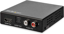 Load image into Gallery viewer, StarTech.com HDMI Audio Extractor - 4K 60Hz - HDMI Audio De-embedder - HDR - Toslink Optical Audio - Dual RCA Audio - HDMI Audio (HD202A)