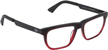 Load image into Gallery viewer, HyperX Spectre Stealth - Youth 10+ Gaming Eyewear, Blue Light Blocking Glasses, UV Protection, Acetate Frame, Stainless Steel Temples, Crystal Clear Lenses, Microfiber Bag, Hard Case – Square Red