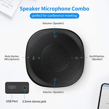 Load image into Gallery viewer, USB Speakerphone Microphone, Conference Speaker Omnidirectional Computer Mic, with 360º Voice Pickup, Touch-Sensor Buttons for Mute/unmute, Streaming, Call Speaker Skype, Webinar, Interview -(JV801)