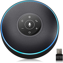 Load image into Gallery viewer, Bluetooth Speakerphone - eMeet M2 Black Conference Speaker for 5-8 People Business Conference 360º Voice Pickup 4 AI Microphone Self-Adaptive Conference Call Speaker Skype USB Speakerphone