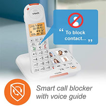 Load image into Gallery viewer, VTech SN5127 Amplified Cordless Senior Phone with Answering Machine, Call Blocking, 90dB Extra-loud Visual Ringer, One-touch Audio Assist on Handset up to 50dB, Big Buttons and Large Display