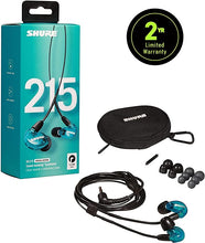 Load image into Gallery viewer, Shure SE215 PRO Wired Earbuds - Professional Sound Isolating Earphones, Clear Sound & Deep Bass, Single Dynamic MicroDriver, Secure Fit in Ear Monitor, Plus Carrying Case & Fit Kit - Blue (SE215SPE)