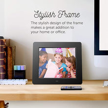 Load image into Gallery viewer, Aluratek 8" LCD Digital Photo Frame w/4GB Built-In Mem & USB SD/SDHC Support (ADMPF108F) , Black