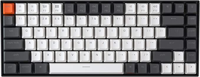 Keychron K2 Wireless Mechanical Keyboard, 84 Keys RGB Backlit, Gateron Red  Switch